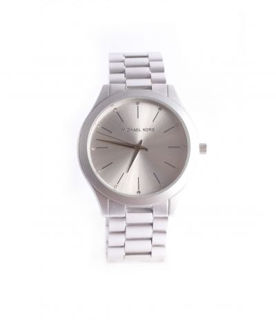 Michael Kors Slim Runway Silver-Tone Stainless Steel Watch MK4502